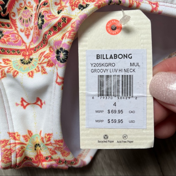 Billabong• Girls' Groovy Luv Hi Neck Swim Suit - Picture 5 of 13